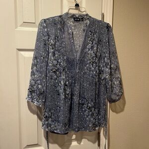 Apt. 9 blue floral Blouse.